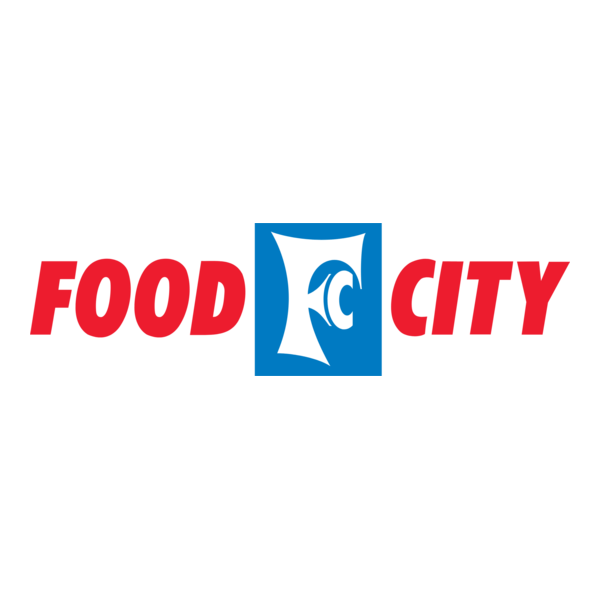 Food City logo featuring a blue square with a white stylized 'F' and 'C' graphic between red text.