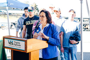 Laura Pennington at the VHCC Groundbreaking