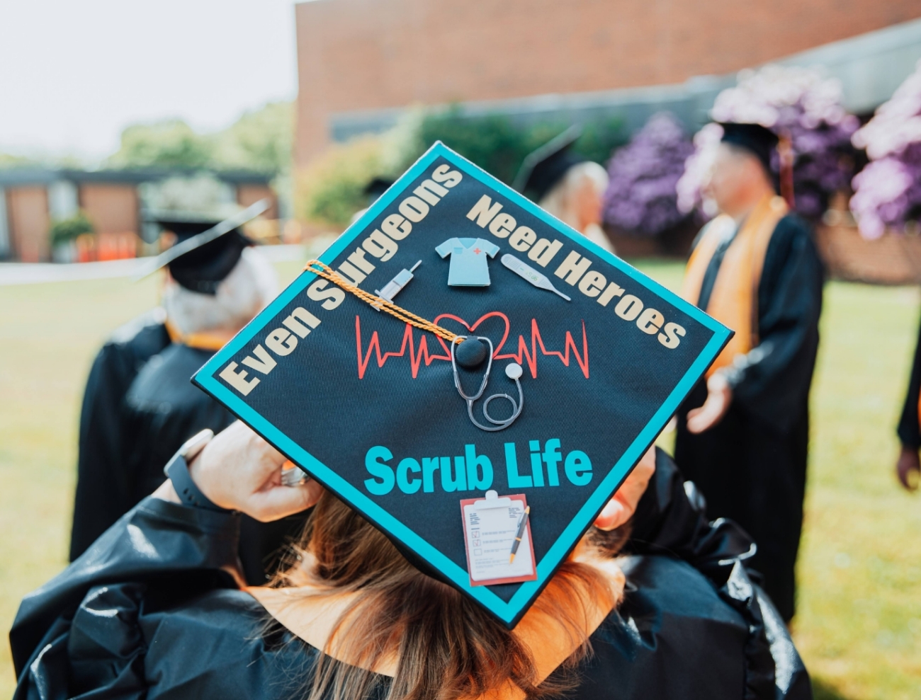 Closeup of graduation cap