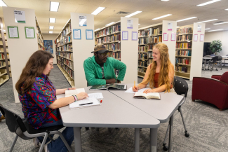 Students at Library Table