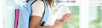 High School Student with bookbag